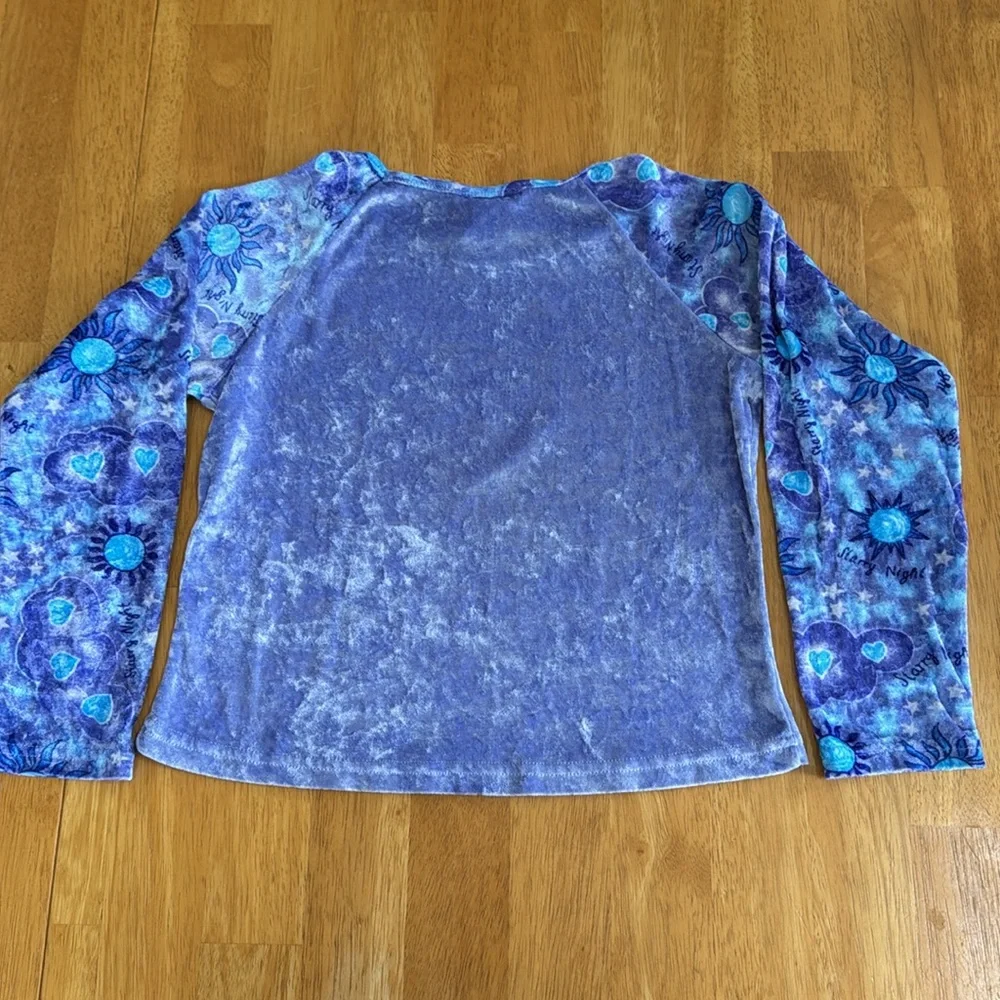 ✋Starry Night Pajama Size 8 Crushed Velvet Feel